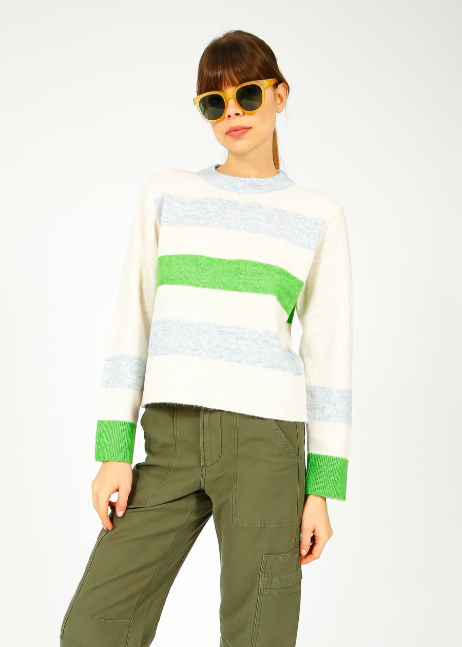 Women Selected Femme Knitwear | Slf Lipka Knit In Birch, Green