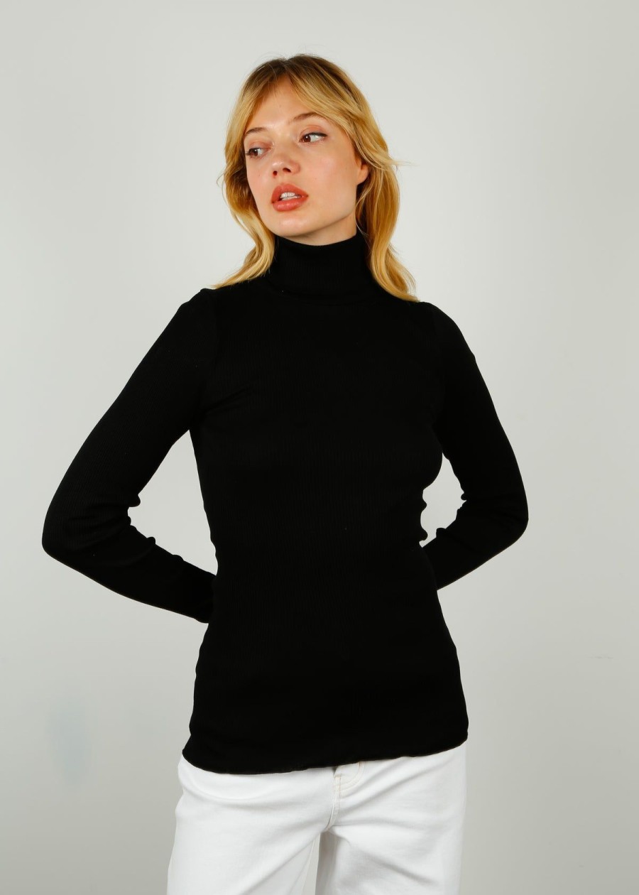 Women Rosemunde Tops | Rosemunde Babette Roll Neck In Black
