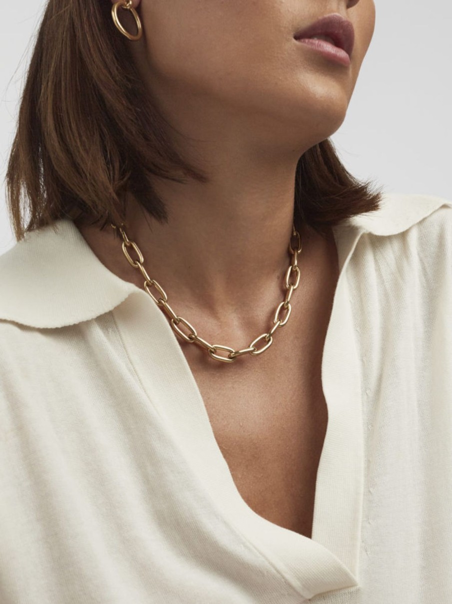 Women Tilly Sveaas Jewellery | Ts Small Gold Oval Chain Necklace