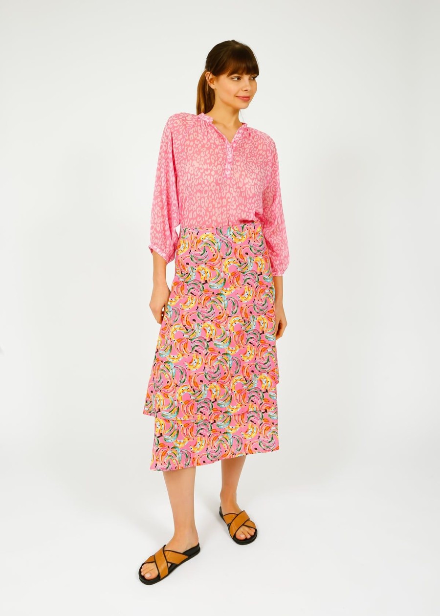 Women Primrose Park London Skirts | Ppl Bella Skirt In Bananas 01 Multi, Pink