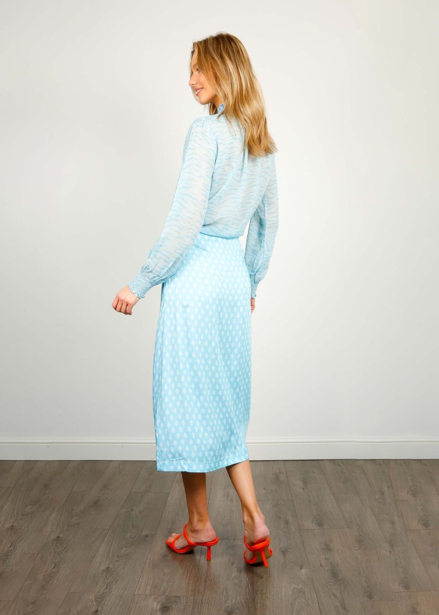 Women Primrose Park London Skirts | Ppl Lauren Skirt In Block Print 04 Blue