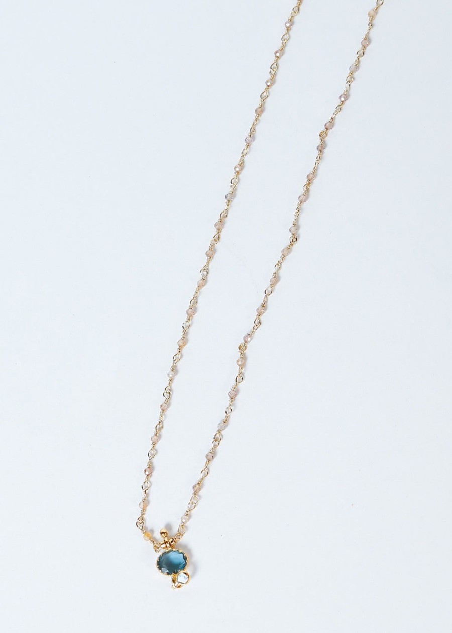 Women Hanka Jewellery | Hanka Gabriel Necklace In Zircon, Topaz, Polki