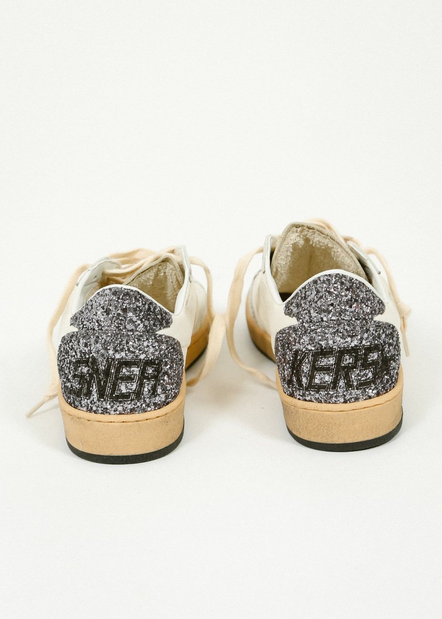 Women Golden Goose Trainers | Gg Ballstar In White, Cinder, Antracite