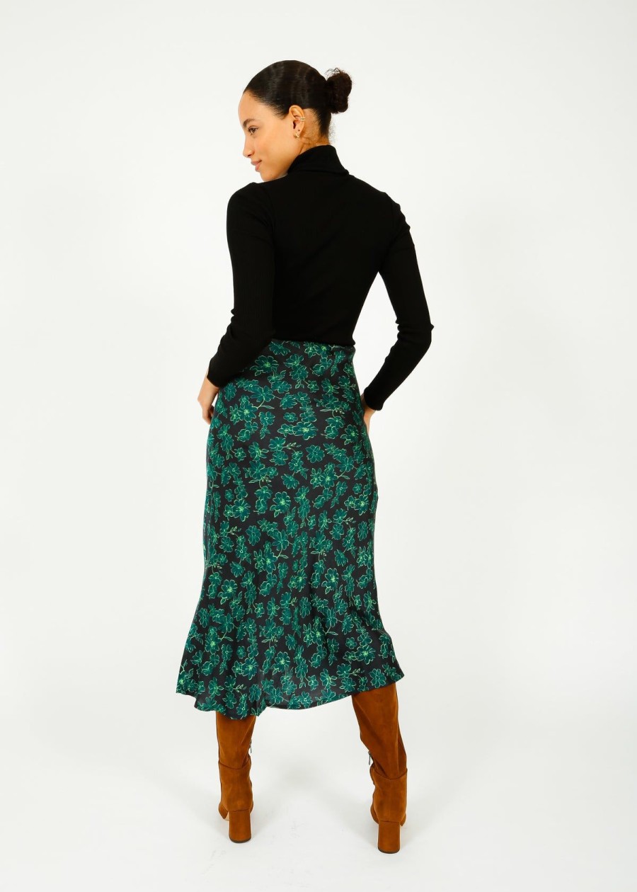 Women Primrose Park London Skirts | Ppl Rea Skirt In Sketch Floral 02 Green