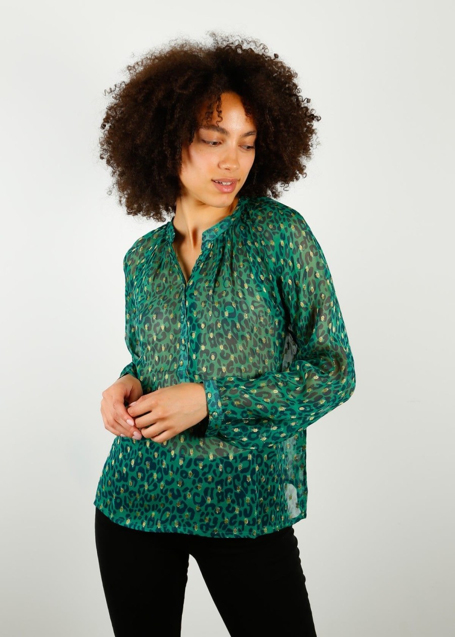 Women Primrose Park London Tops | Ppl Zion Top In Leo 02 Green