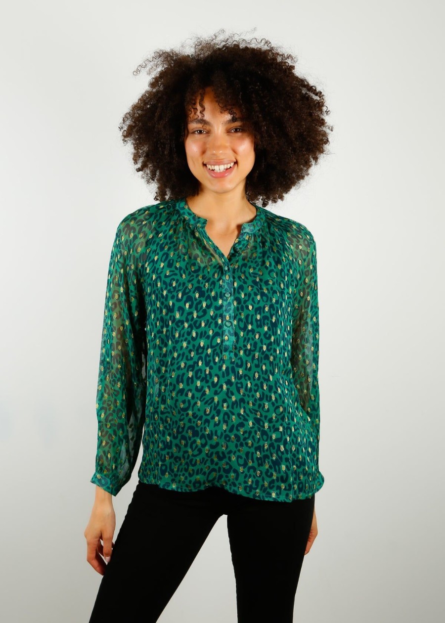 Women Primrose Park London Tops | Ppl Zion Top In Leo 02 Green