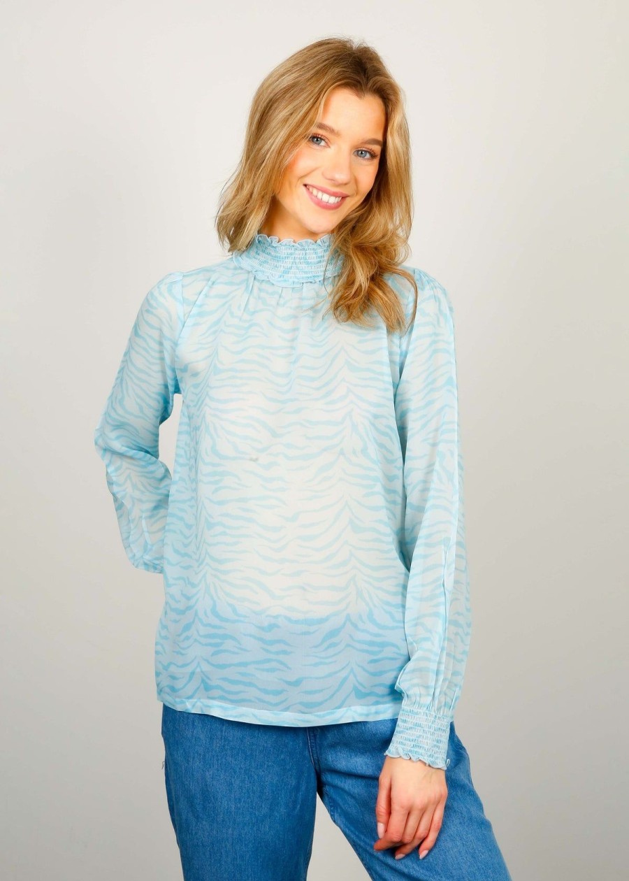 Women Primrose Park London Tops | Ppl Tracy Top In Tiger 03 Blue