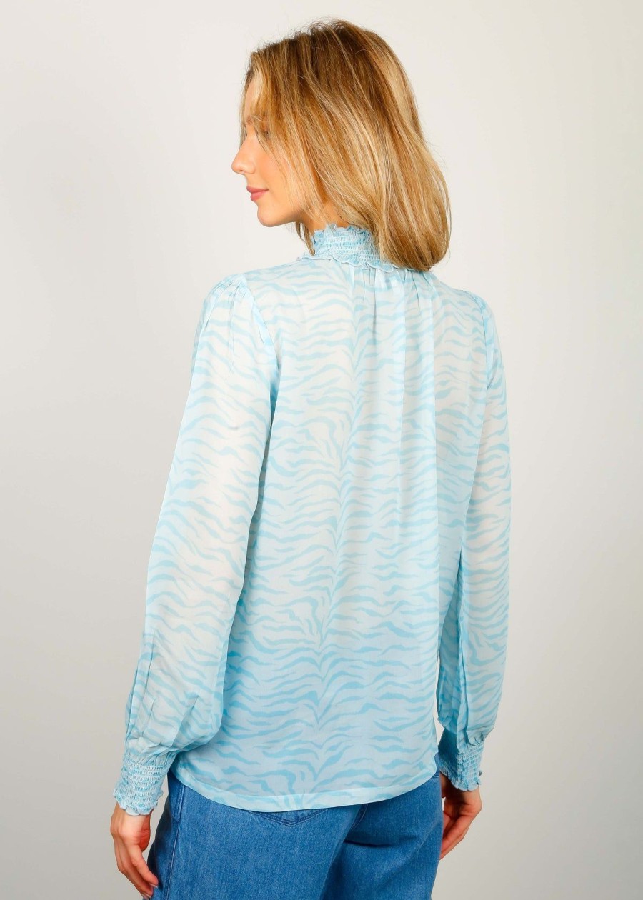 Women Primrose Park London Tops | Ppl Tracy Top In Tiger 03 Blue