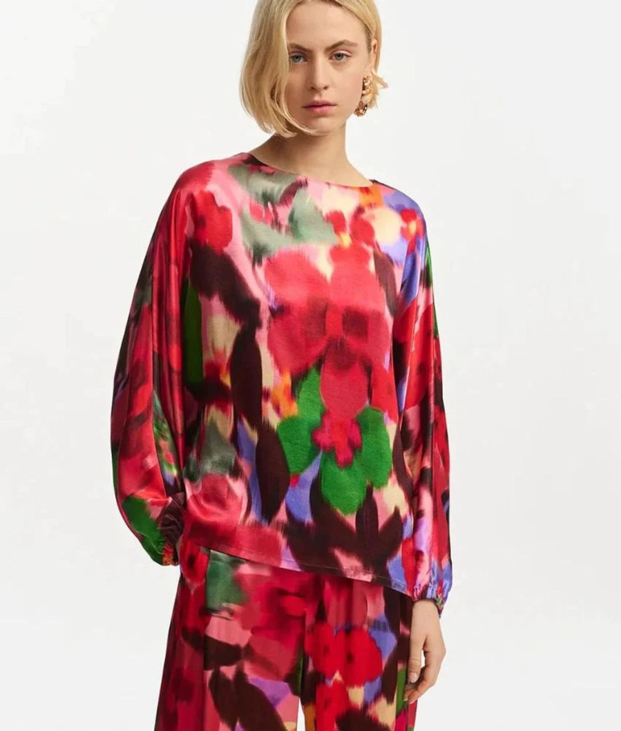 Women Essentiel Antwerp Tops | Ea Forbidden Oversized Top In Granny'S Lipstick