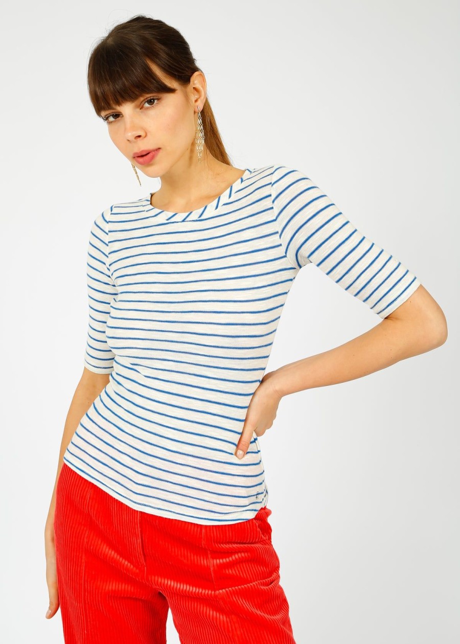 Women Bellerose Tops | Br Seas Tee In Stripe A