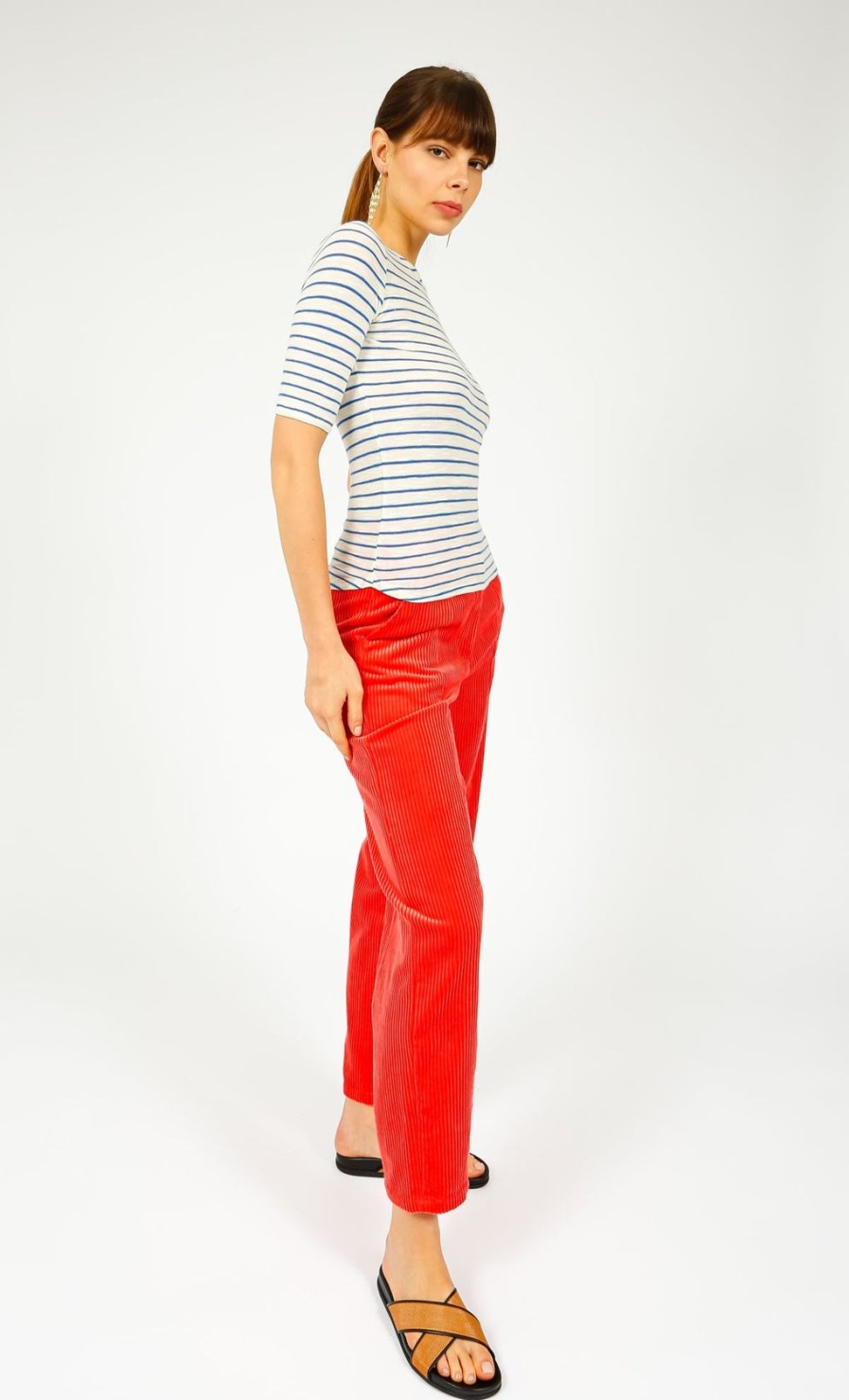 Women Bellerose Tops | Br Seas Tee In Stripe A