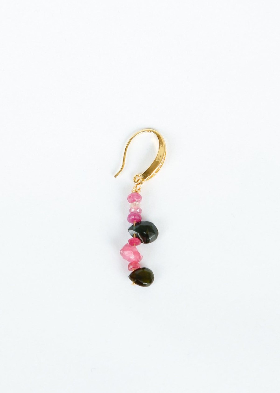 Women Zoi Jewellery | Zoi Higia Earrings In Sapphire Rose, Tourmaline