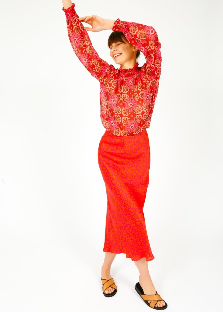 Women Primrose Park London Skirts | Ppl Rea Skirt In Leo 02 Pink