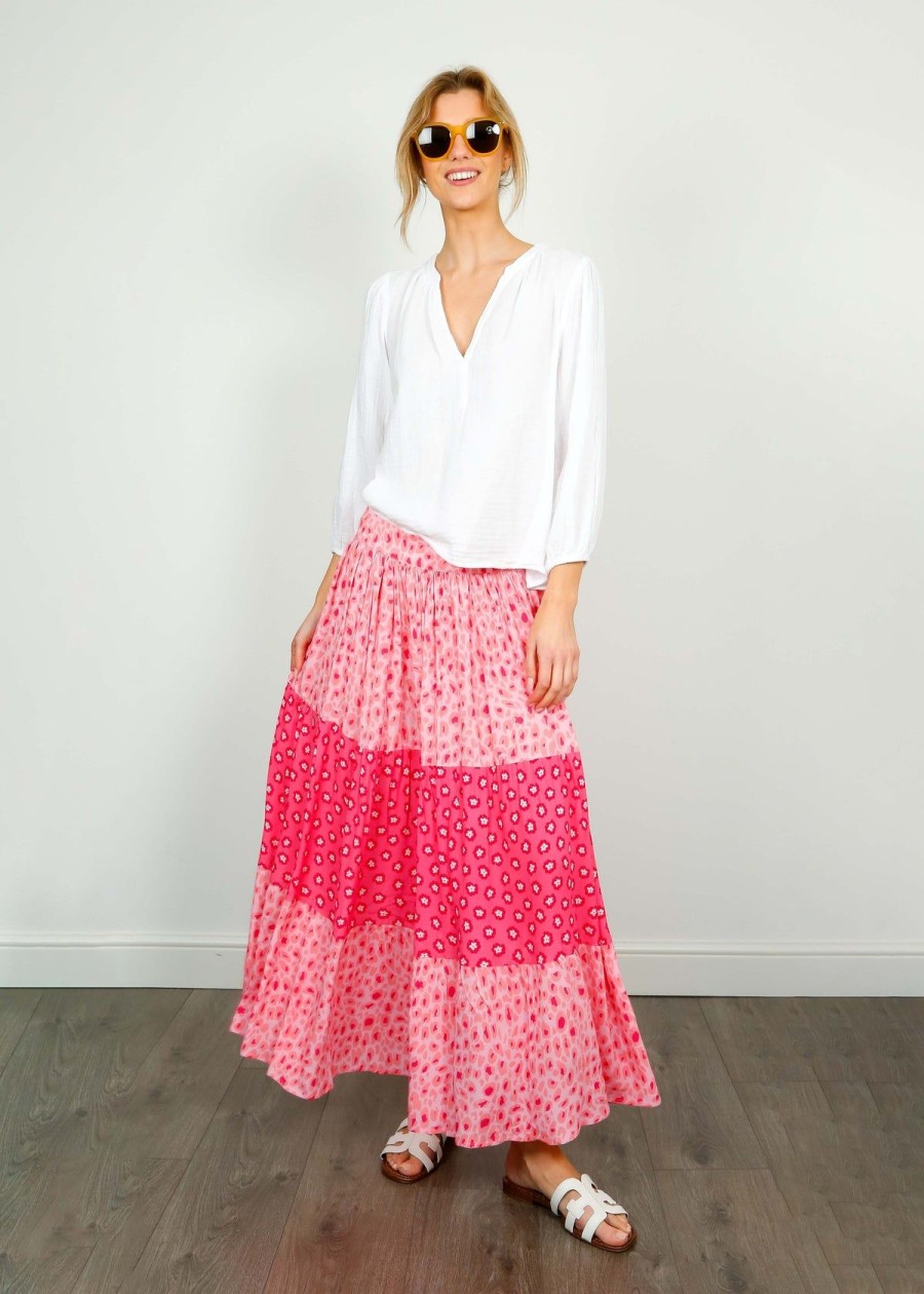 Women Primrose Park London Skirts | Ppl Erin Skirt In Poppy 02/Leo 03 Coral