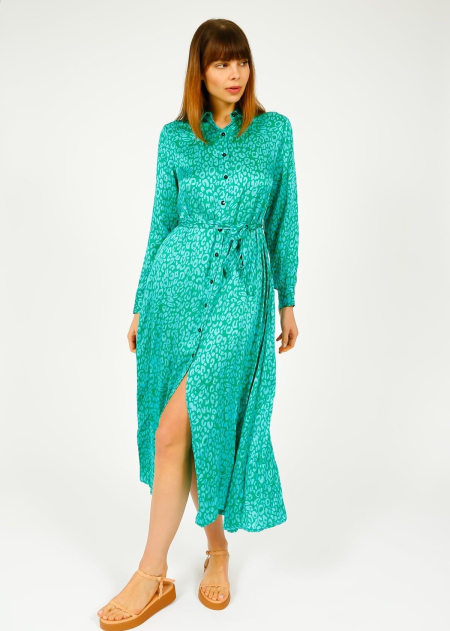 Women Primrose Park London Dresses | Ppl Josie Dress In Leo 03 Blue, Green Leo