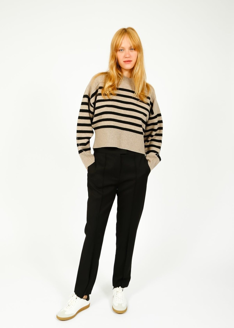 Women Rag & Bone Trousers | R&B Blaine Italian Wool Trousers In Black