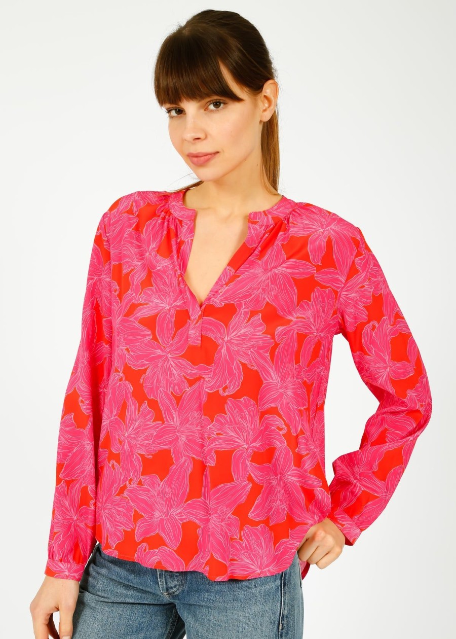 Women Primrose Park London Tops | Ppl Sandy Silk Shirt In Lily 02 Pink