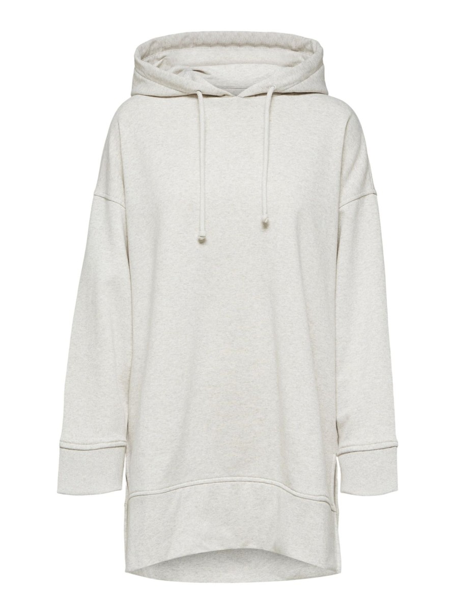 Women Selected Femme Loungewear | Slf Liesel Sweat Hoodie In Sand Melange