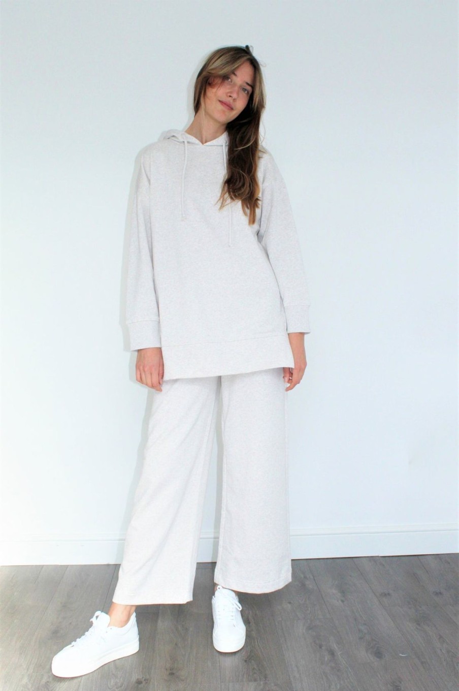Women Selected Femme Loungewear | Slf Liesel Sweat Hoodie In Sand Melange