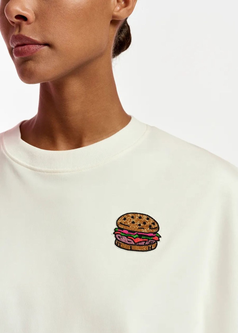 Women Essentiel Antwerp Tops | Ea Fuente Embroidered Tee In Off White