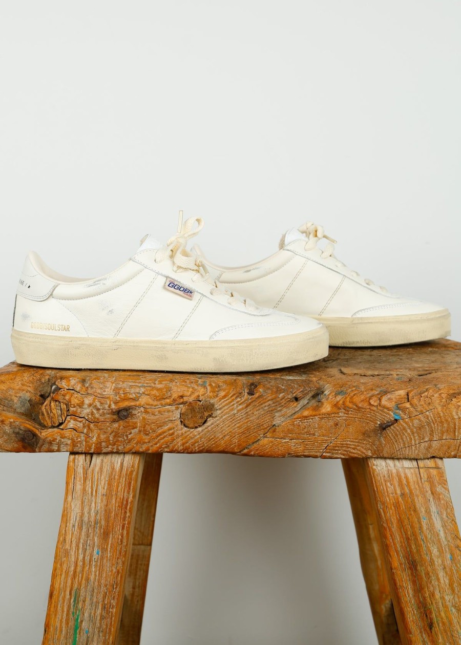 Women Golden Goose Trainers | Gg Soul Star Bio Based Leather In White, Milk