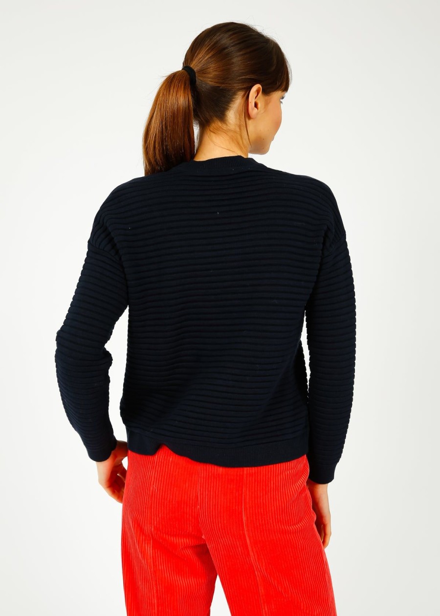 Women Selected Femme Knitwear | Slf Laurina Knit In Dark Sapphire
