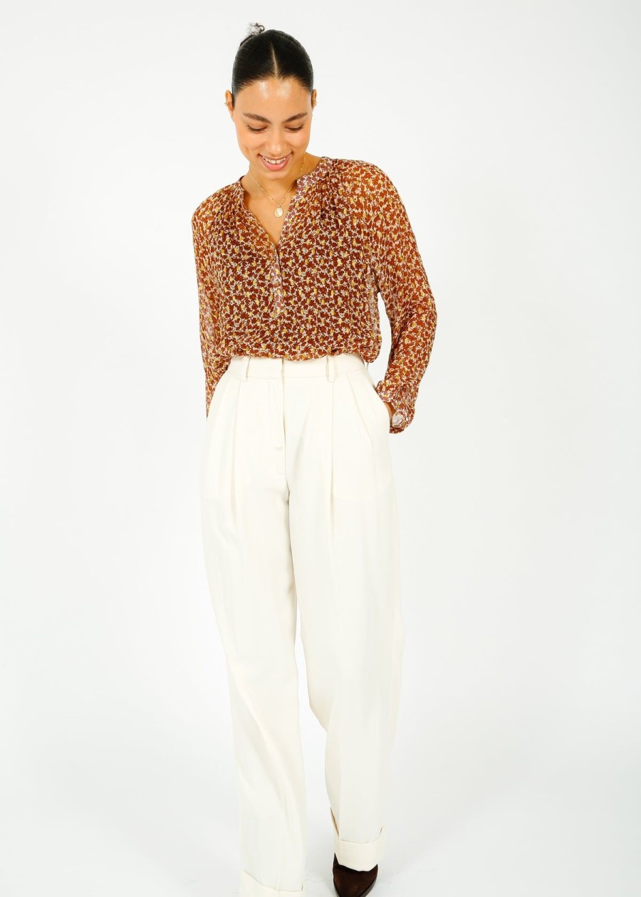 Women Primrose Park London Tops | Ppl Zion Top In Ditsy 04 Brown