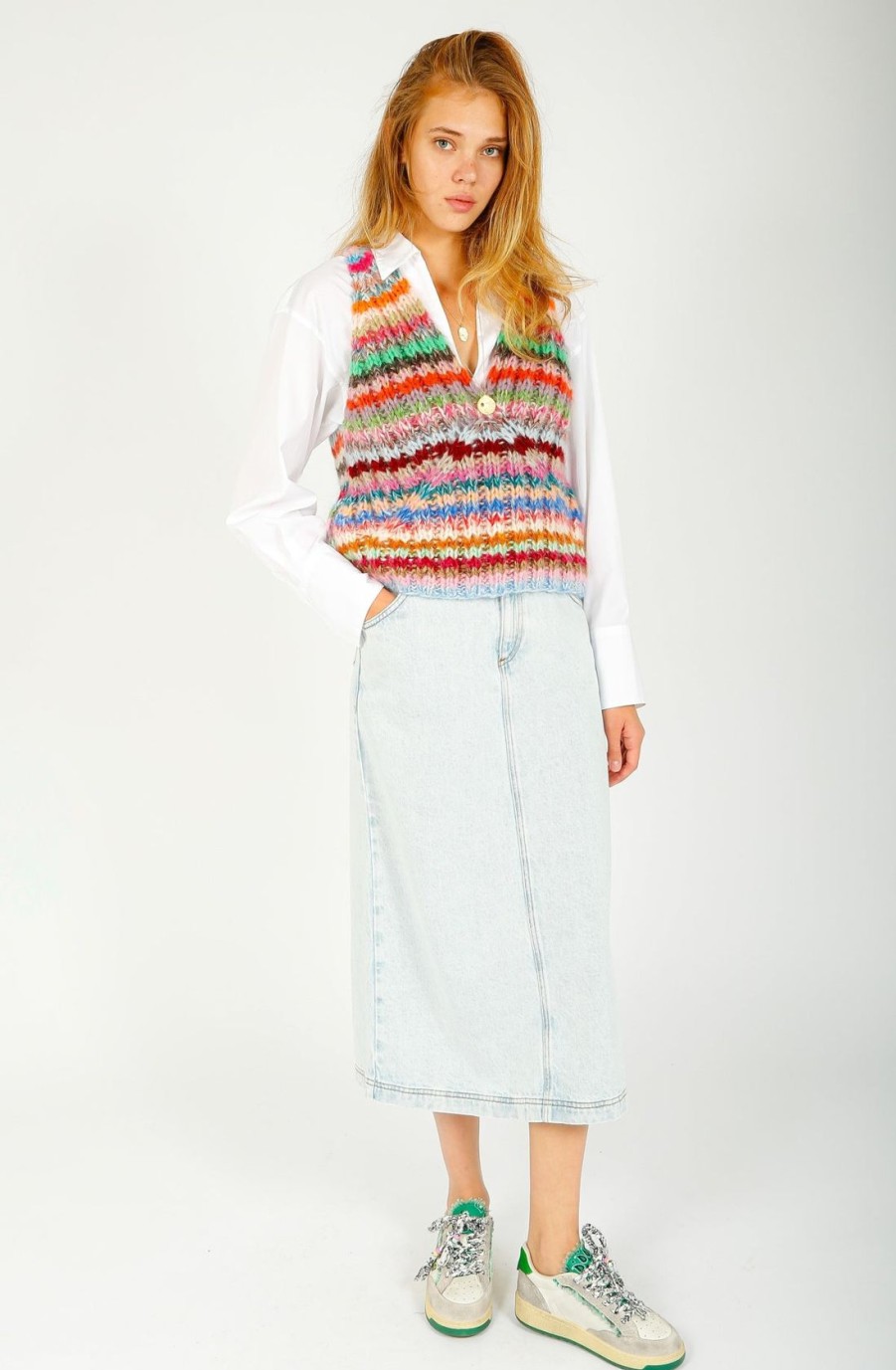 Women American Vintage Skirts | Av Joybird Skirt In Winter Bleached