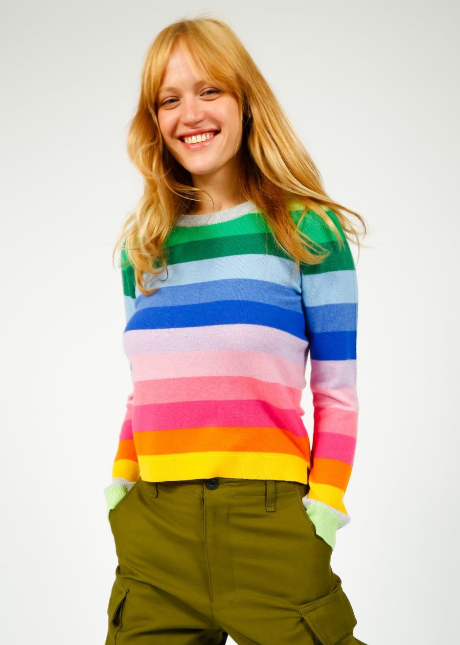 Women Jumper 1234 Knitwear | Ju Multi Stripe Crew