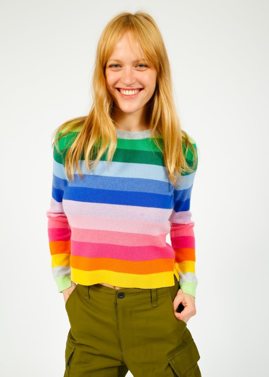 Women Jumper 1234 Knitwear | Ju Multi Stripe Crew