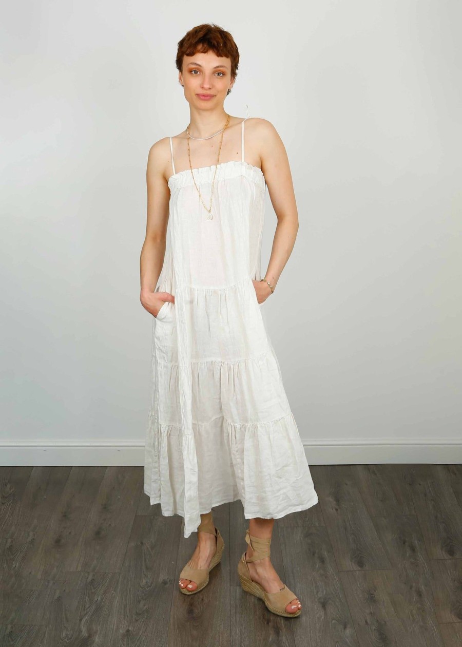 Women Velvet by Graham & Spencer Dresses | V Charlie Dress In Chalk