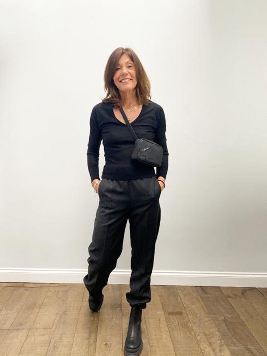 Women Rag & Bone Loungewear | R&B Mandee Cashmere U Neck In Black