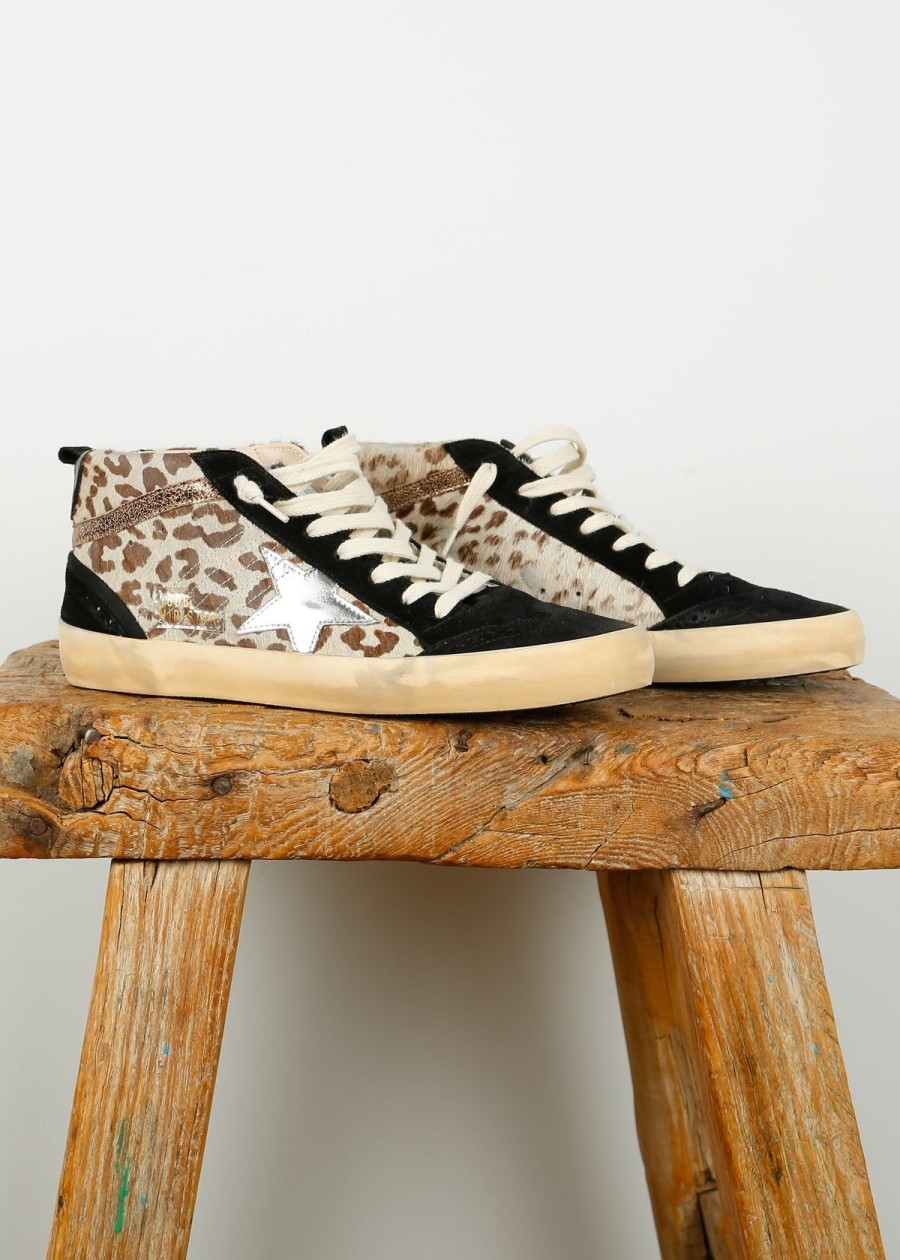 Women Golden Goose Trainers | Gg Mid Star Leopard