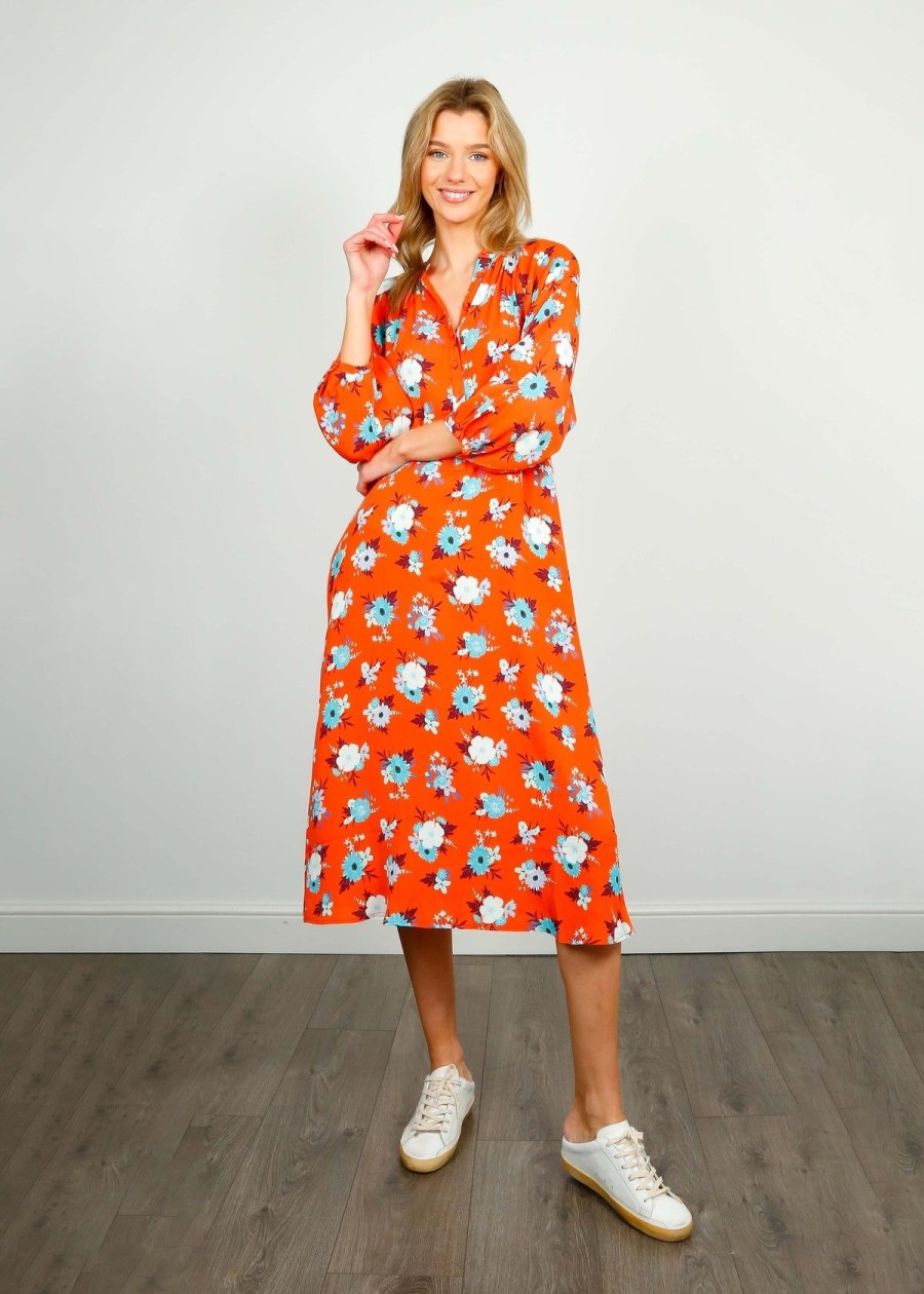 Women Primrose Park London Dresses | Ppl Zion Dress In Blooms 02 Orange