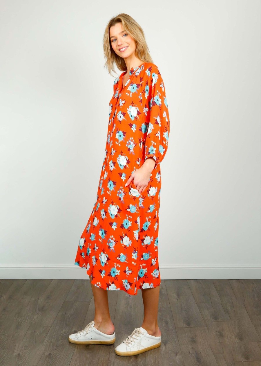Women Primrose Park London Dresses | Ppl Zion Dress In Blooms 02 Orange