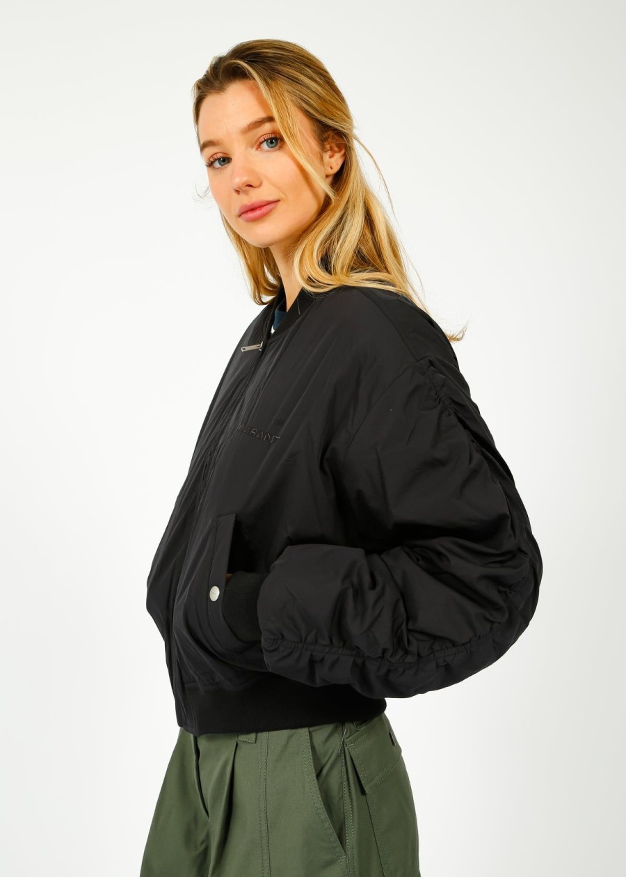 Women Marant Etoile Jackets | Im Bessime Jacket In Faded Black